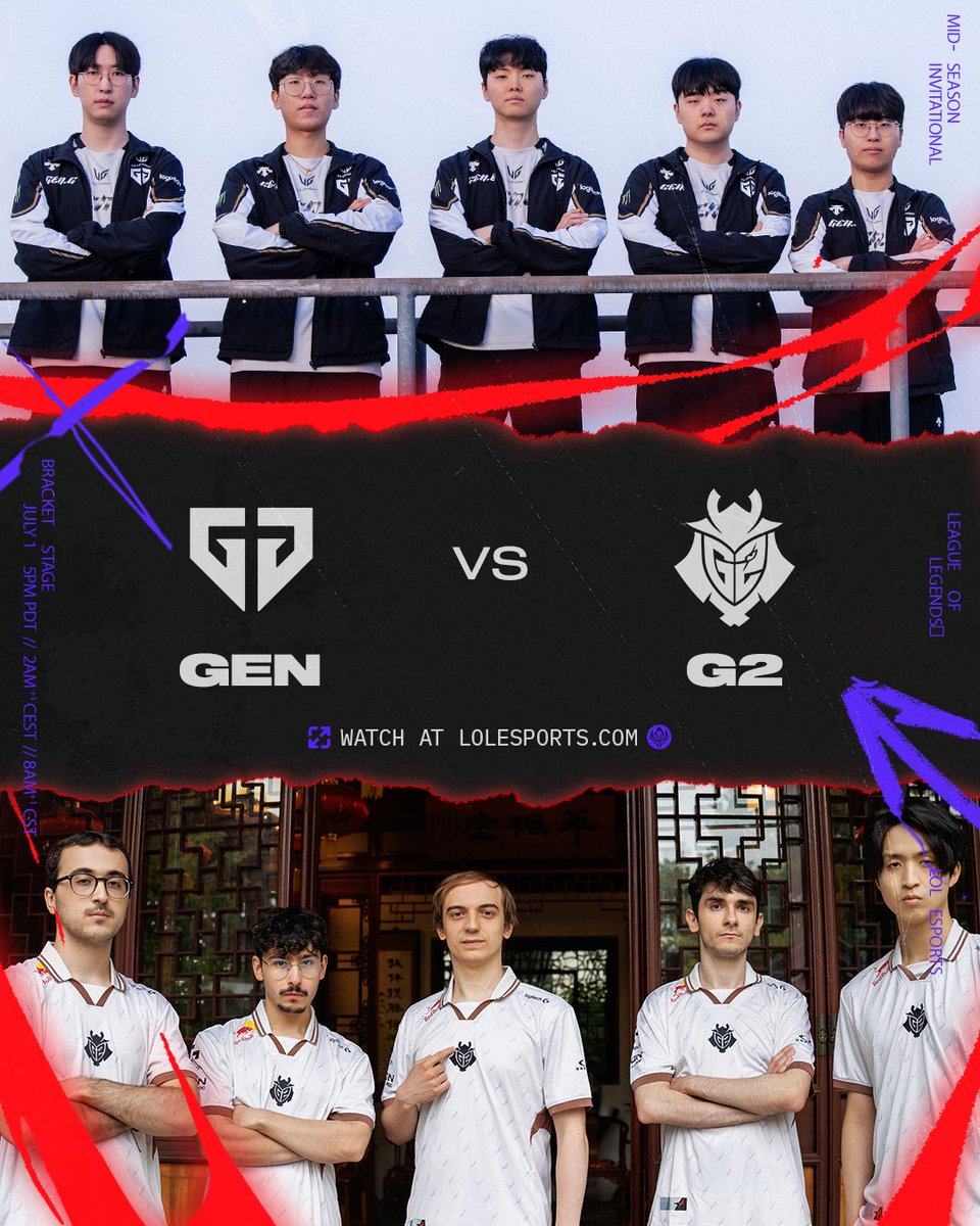 🎮MSI淘汰赛：GEN让一追三击败G2，晋级胜者组下一轮